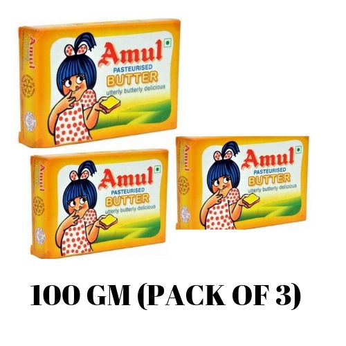 AMUL BUTTER 100 GM (PACK OF 3)